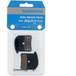 Тормозные колодки Shimano H03C, металл, с радиатором, пара, с пружин, с шплинтом, Y8VT98020 - фото