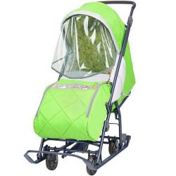 Санки-коляска Нашидетки зеленый НДТ3/1 - фото