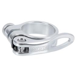 Хомут подсидельный STG 34,9мм с логотипом STG, хром - фото