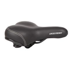 Седло чёрно-белое с логотипом"STINGER" - фото