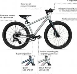 Велосипед Maxiscoo 7Ultra Pro 24 (2025) - фото