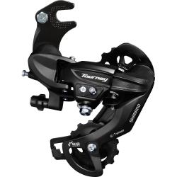 Задний переключатель Shimano Tourney RD-TY300B, 6-7ск. крюк средний, черный, крепление на ось, 2-6001 - фото