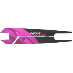 Шкурка-накладка на деку городского самоката Novatrack Polis 160 Plastic, 49,5см*11,5см, розовая - фото