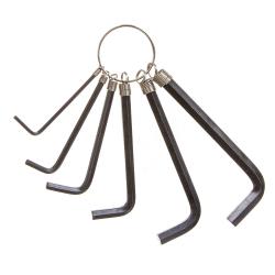 Набор шестигранников YC-268L-1 на связке 2/3/4/5/6/7 (6 частей), чёрный - фото