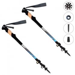 Палки для скандинавской ходьбы KV+ EXCELLENT телескопические, 3 секции 135cm - фото