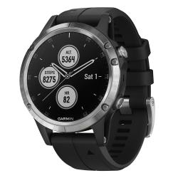 Часы GARMIN Fenix 5 Plus (Silver/Black Band) - фото