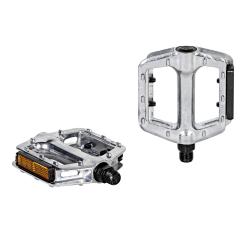 Педали STG FP-925, платформа, алюм, ось 9/16", насып. подшип., серебристые - фото