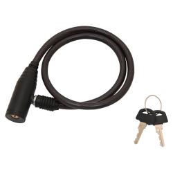 Замок-трос, диам.8х65см стальн.трос с ключом - фото