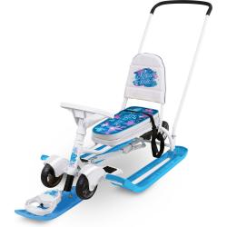 Снегокат НИКА Тимка спорт 6, с бабочками на темном, ТС6/БТ - фото