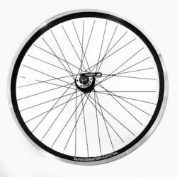 Колесо 24" заднее(без резины), двойной алюм.обод 36 отв, втулка KT-MD4R алюм 6 болтов.под диск.тормо - фото