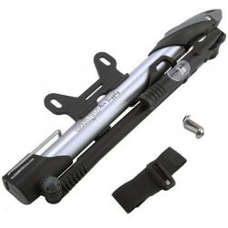 Насос велосипедный Giyo GM-71, ручной, алюминиевый, Т-ручка, с манометром, серебристый, 6-190071 - фото