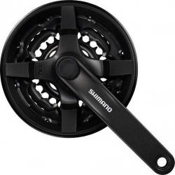 Система Shimano Tourney TY301, 170 мм, 42/34/24, под квадрат, с защитой - фото