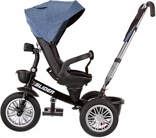 Велосипед трехколесный Slider IT1101, надувные колеса, с ручкой управления - фото