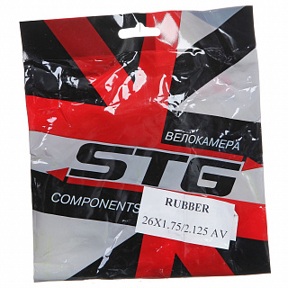 Камера велосипедная STG, резиновая,26Х1,75/2,125 автониппель 33мм - фото