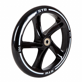 Колесо для самоката, 200х40 мм, PU, ABEC-7, черный - фото