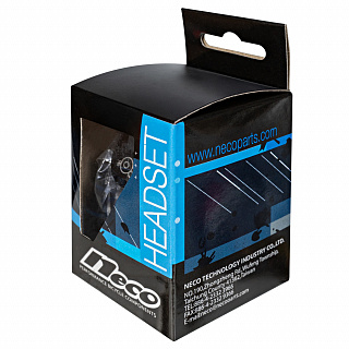 Рулевая колонка Neco H383AEM, ZS44/56, 1 1/8-1 1/2", алюм.чашки, пром.подшипники, черный - фото