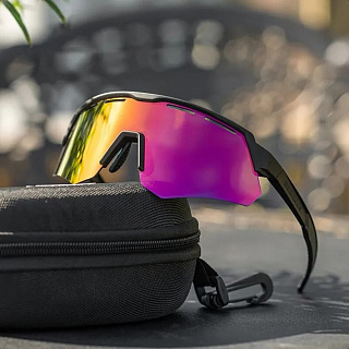 Очки велосипедные ROCKBROS, с поляризацией в черной оправе, комплект из 4х сменных линз, RB_14210006004 - фото