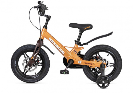 Велосипед Maxiscoo Space Deluxe 14 (2025) (Велосипед Maxiscoo SPACE 2025 DELUXE 14" Оранжевый Топаз, MSC-S1444D)