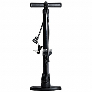 Насос напольный с манометром PAC 38x530, высокопрочный пластик, авто/вело ниппель + игла - фото