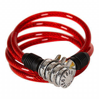 Замок кодовый 6х100см красный - фото