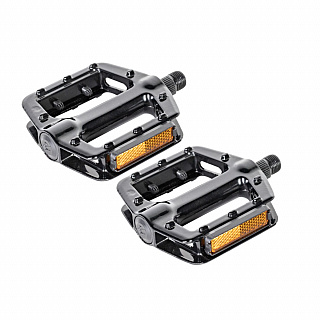 Педали STG FP-925, платформа, алюм, ось 9/16", насып. подшип., черные - фото