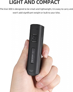 Велофара Gaciron Kiwi-800, 1xCREE, 800LM, пять режимов, влагоустойчивый, USB-C, 2500mAH, 07-300098 - фото