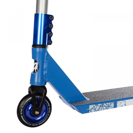 Трюковый самокат Novatrack Crow 10, 100 мм (2024) (Самокат Novatrack Crow 10, 100 мм, SCS, алюминий, синий с серебристым)